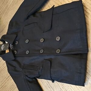 Classic Black Kids Peacoat Size 7 NWT Urban Republic